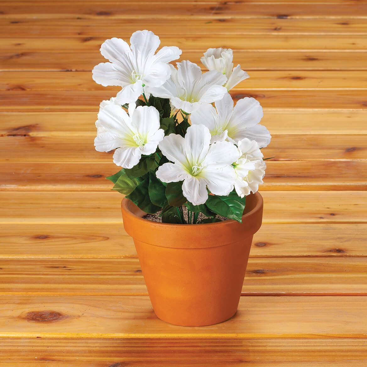 Festive Oakridge Petunia Bush White Outdoor Decor Accent