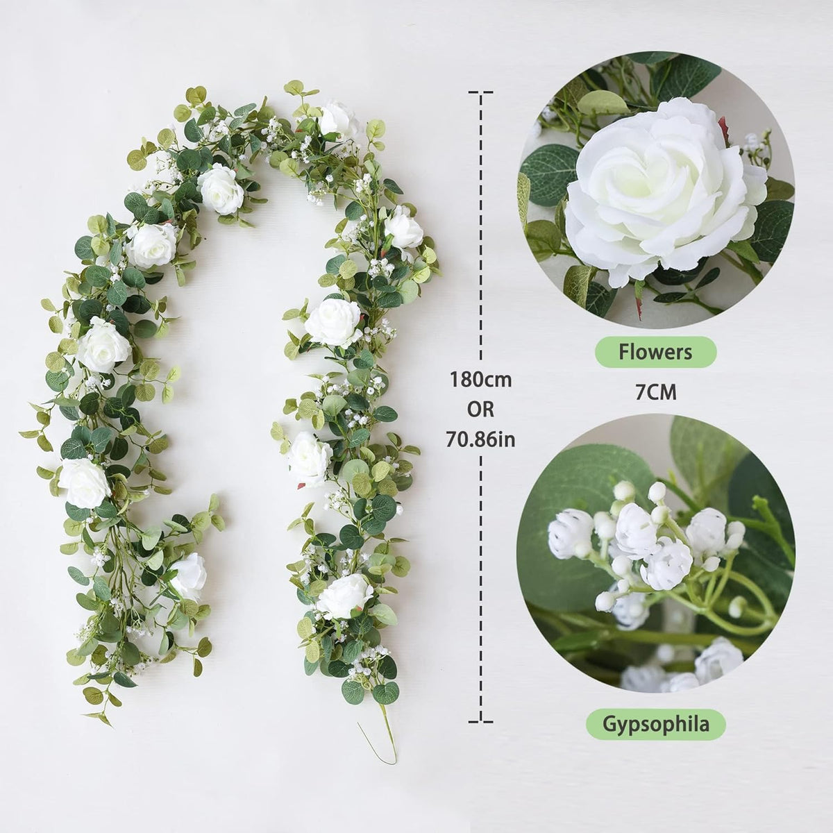 Artificial Eucalyptus Floral Garland Spring Home Decor