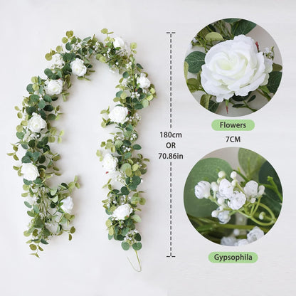 Artificial Eucalyptus Floral Garland Spring Home Decor