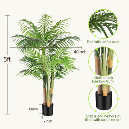Natural Tall Triple Golden Cane Home Decor Arrangement