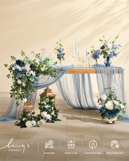 Handmade Wedding Floral Garland Silk Roses Arch Decor