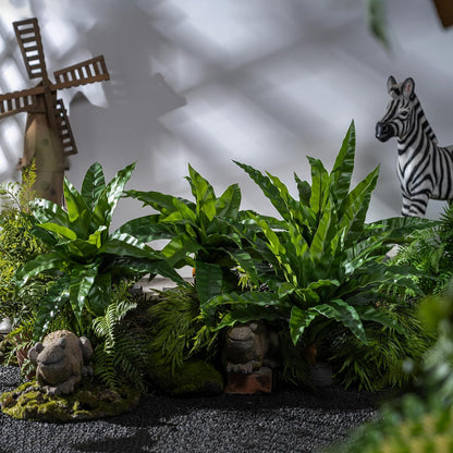 Premium Artificial Bird Nest Fern Home Decor Set