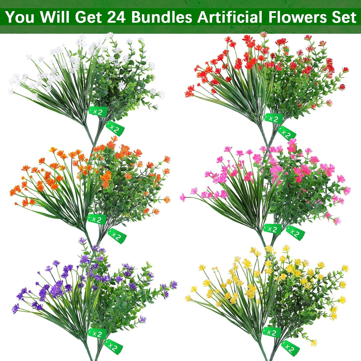 Artificial Faux Flowers Outdoor Garden Porch Home Decor