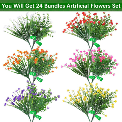 Artificial Faux Flowers Outdoor Garden Porch Home Decor
