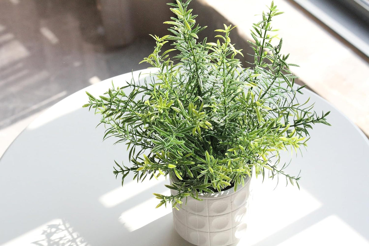 4 Pack Small Fake Plants in Pulp Pots for Home Decor, Rustic Artificial Plants Indoor, Faux Plants Indoor for Bathroom Kitchen Office Desk Shelf Farmhouse Room Decor