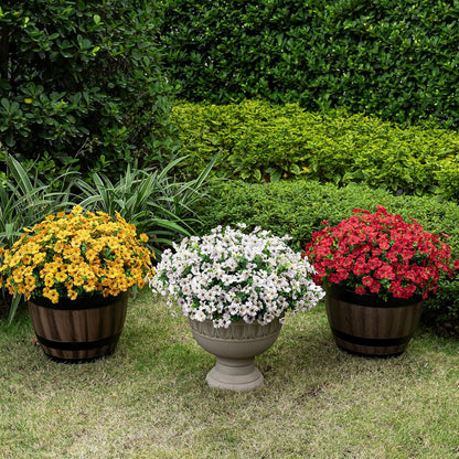 Lnoicy 20 Bundles Artificial Fake Flowers for Outdoor Faux Eucalyptus Flowers for Home Decoration, Fake Plants UV Resistant for Porch/Garden（White）