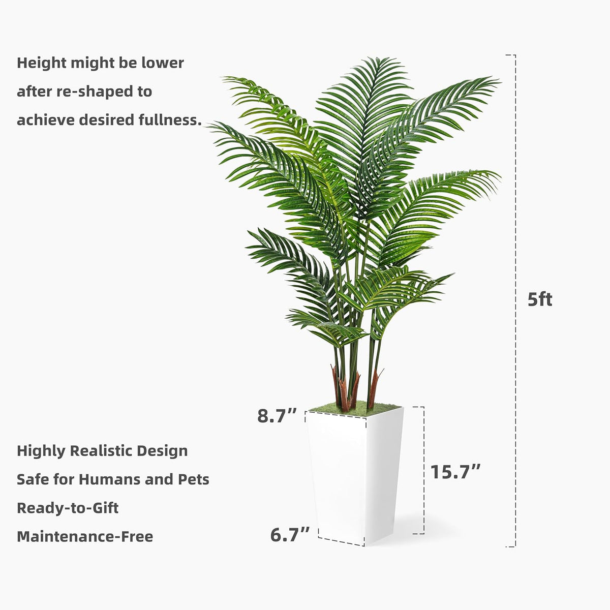 Artisan Artificial Palm Tall Black Home Decor Statement