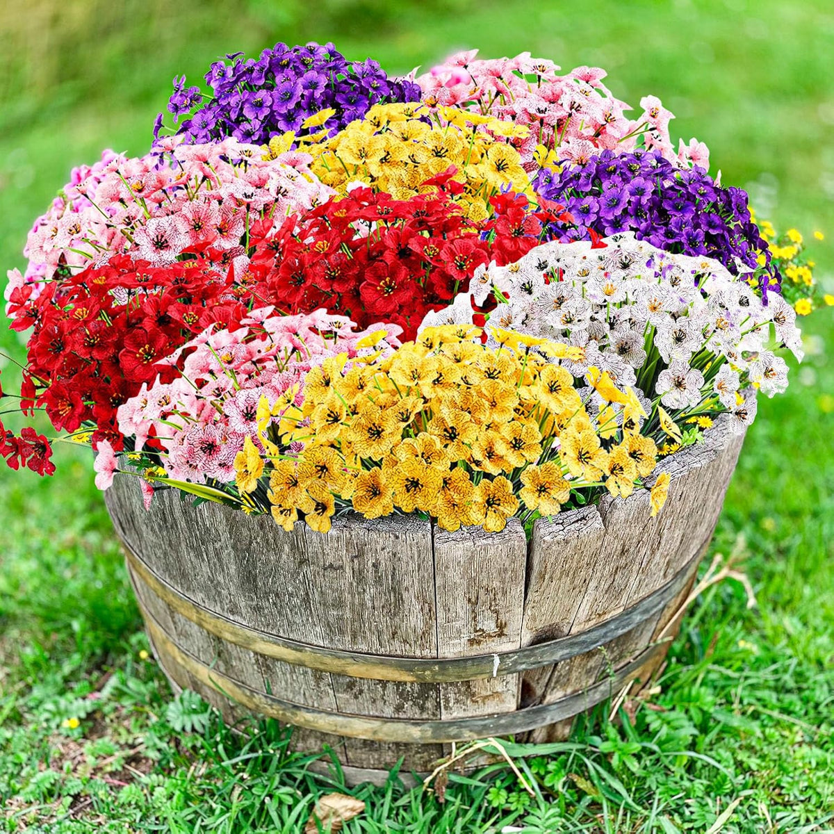 Rustic Bundles Silk UV Resistant Outdoor Decor Assortment