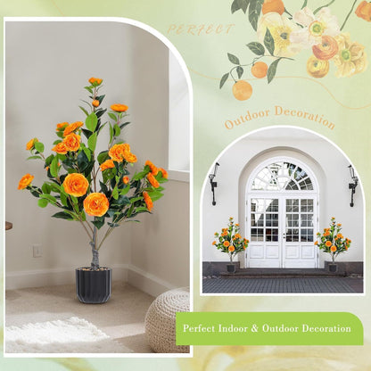 Elegant Artificial Camellia Kitchen Style Home Decor Statement