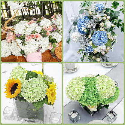 Yastouay 3 Pcs Real Touch Hydrangea Artificial Flowers, 21" White Full Faux Hydrangea Flowers Latex Fake Flowers for Home Decor Party Floral Arrangements Wedding Bouquets Centerpieces Outdoor Decor