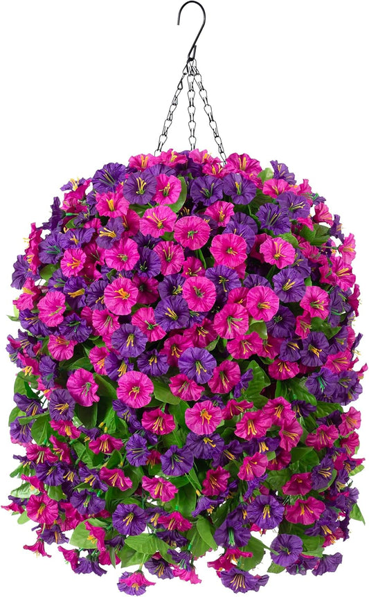 Realistic Artificial Fake Hanging Basket Outdoor Decor Collection
