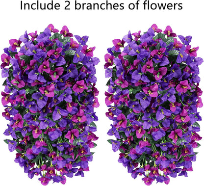 HyeFlora Bougainvillea Artificial Hanging Flowers Plants for Outdoors Decoration, 2 Pcs Fake Flowers Silk Bougainvillea Vines Realistic UV Resistant Faux Flowers for Outdoor Planters Porch Patio, Mix