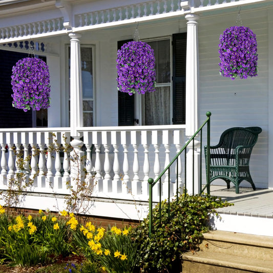 Lush HyeFlora Artificial Fake Hanging Outdoor Decor Set