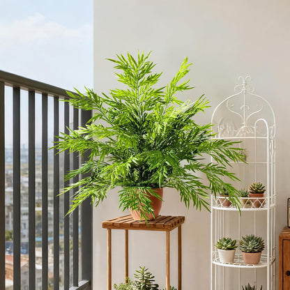 Serene Artificial Boston Fern Pots Home Decor Display