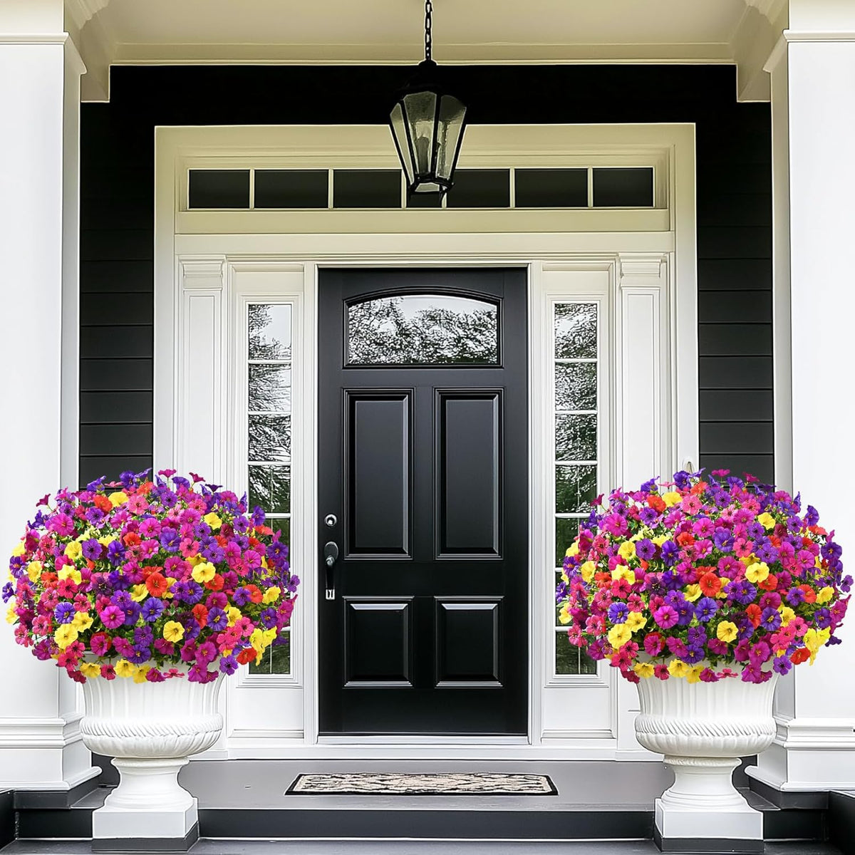 Yastouay Artificial Flowers for Outdoors, 14 Bundles UV Resistant Artificial Outdoor Flowers, Realistic Fake Outdoor Flowers Plant Faux Flowers for Outdoor Planters Front Porch Patio Window Box
