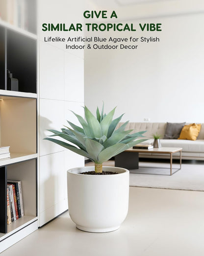 Botanical Artificial Blue Agave Plant Home Decor Arrangement