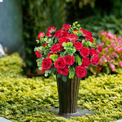 Sophisticated Artificial Roses Eucalyptus Piece Home Decor Collection