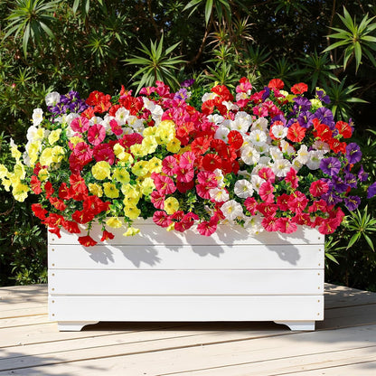 Alupssuc 24 Bundles Artificial Flowers for Outdoors, Faux Spring Flowers for Decoration, UV Resistant Silk Morning Glory with Eucalyptus Realistic Fake Flowers for Yard Planter Porch Garden, 5 Colors