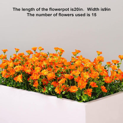 Deluxe Bundles Orange Chrysanthemum UV Home Decor Arrangement