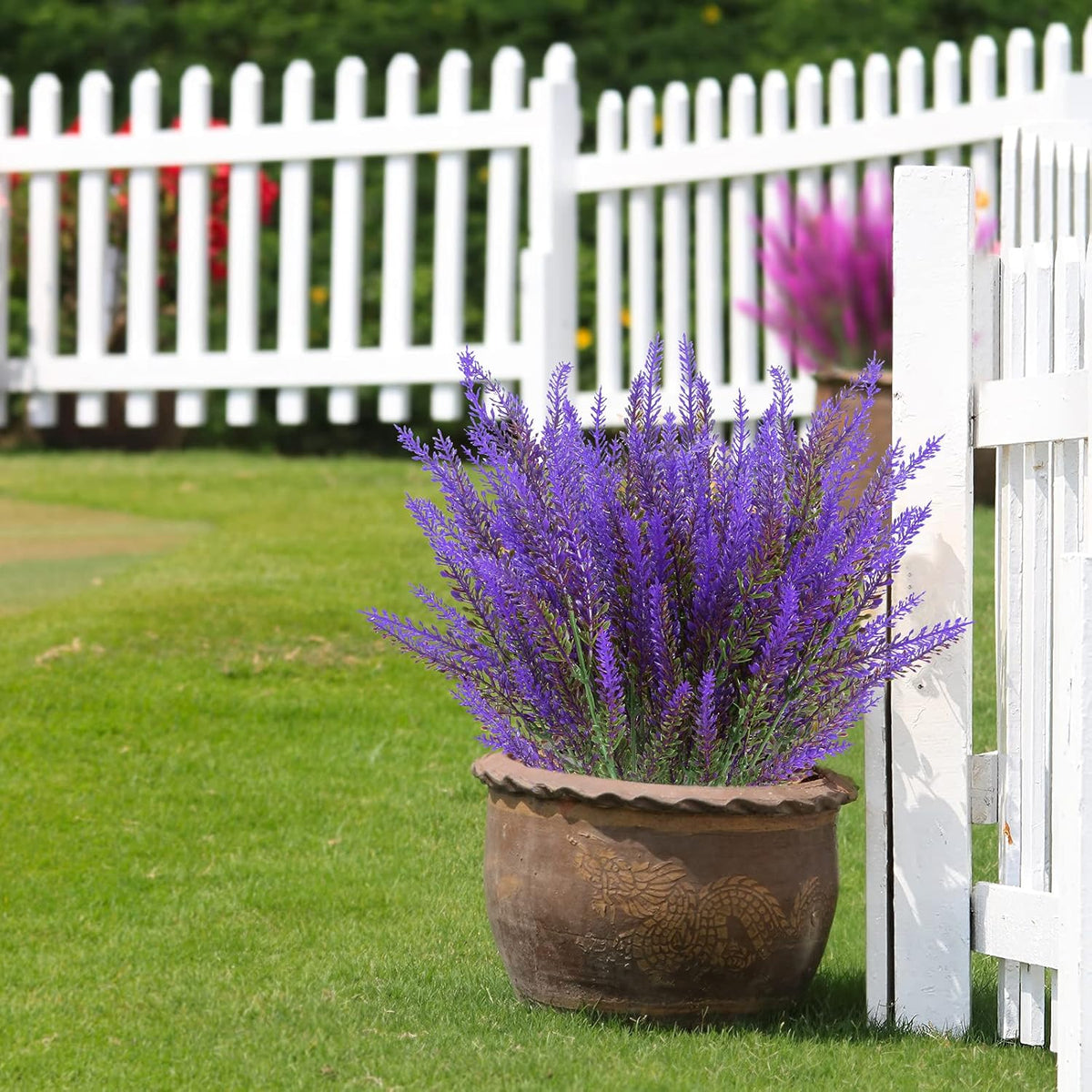 Botanical Artificial Lavender Bundles UV Outdoor Decor Accent