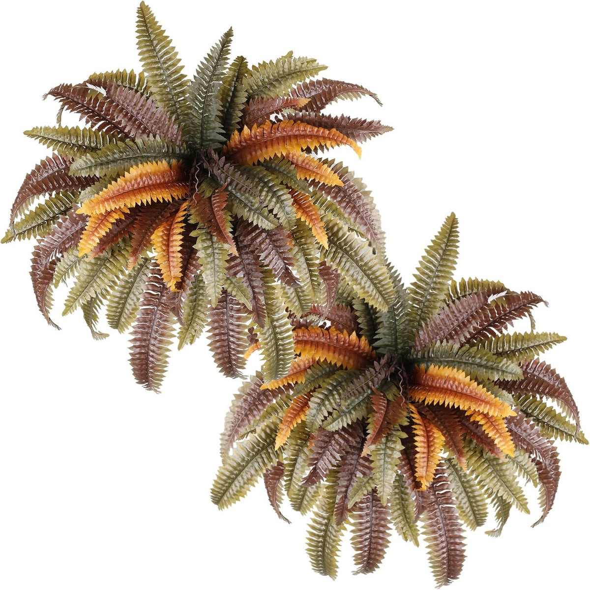Classic Artificial Boston Ferns Rust Home Decor Kit