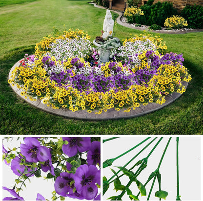 Deluxe Artificial Geranium Silk Blooms Indoor Decor Display