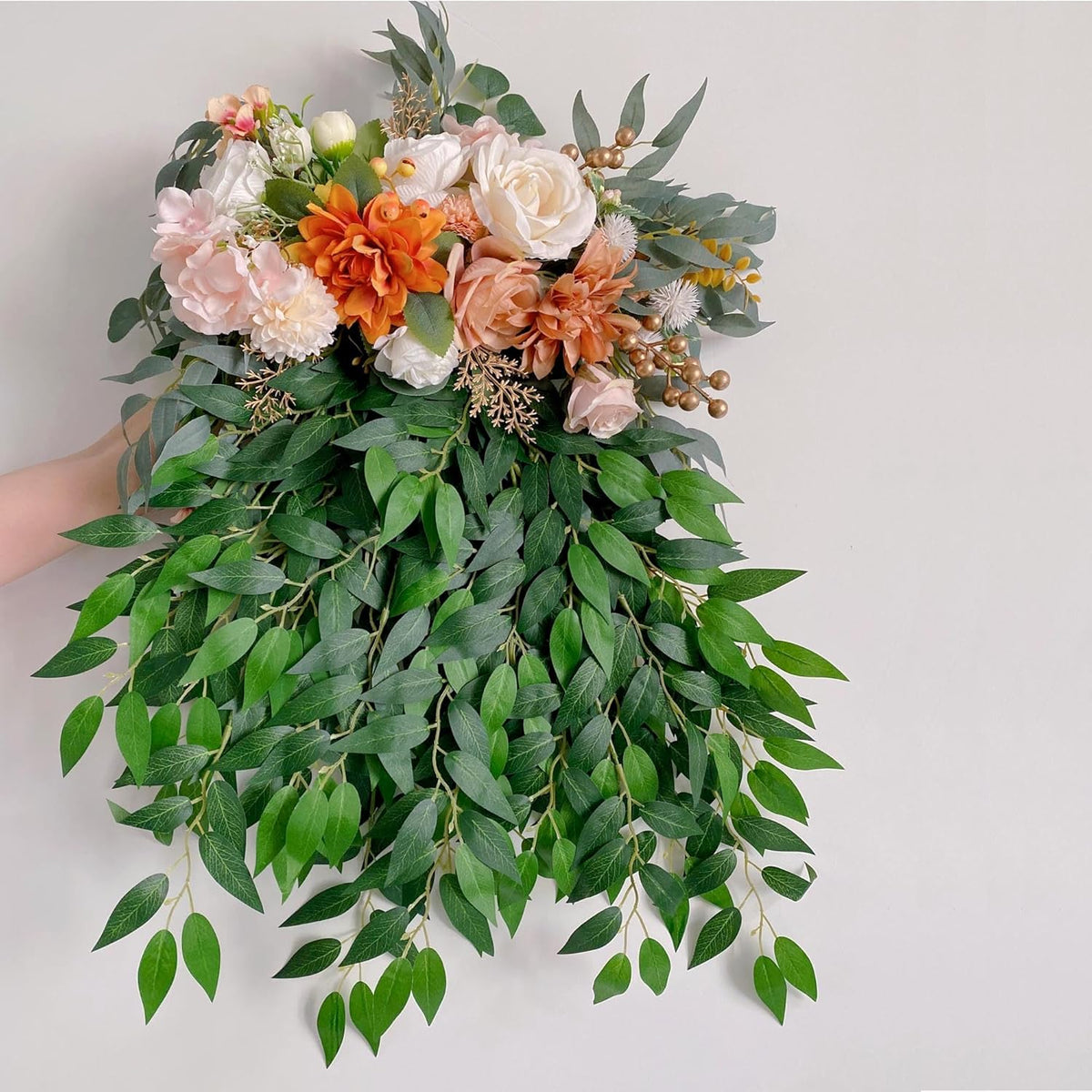 40 Pcs Italian Ruscus Greenery 68cm Artificial Greenery Stems Leaf Greenery Garland for Wedding Arch Flowers Centerpieces Balloon Arch Home Decor