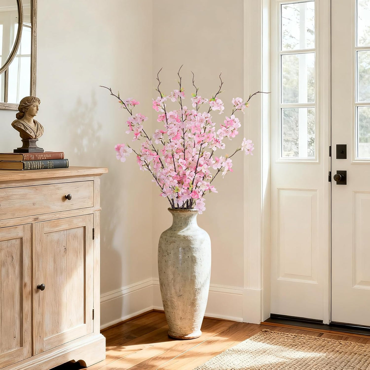 Charming Cherry Blossom Branches Artificial Home Decor Arrangement