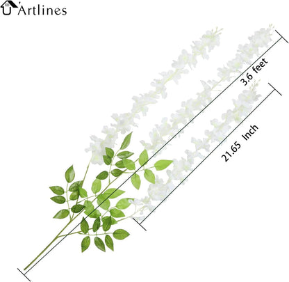 Botanical White Wisteria Vine Garlands Home Decor Arrangement
