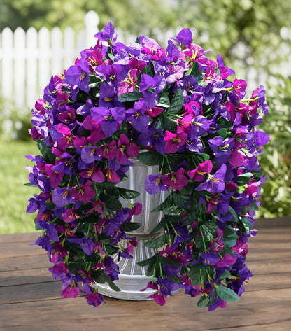 HyeFlora Bougainvillea Artificial Hanging Flowers Plants for Outdoors Decoration, 2 Pcs Fake Flowers Silk Bougainvillea Vines Realistic UV Resistant Faux Flowers for Outdoor Planters Porch Patio, Mix