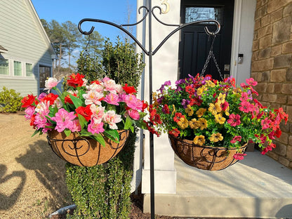 Elegant Artificial Hanging Flower Basket Home Decor Display