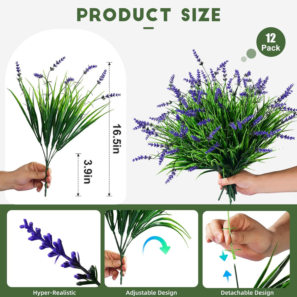 Deluxe Bundles Artificial Lavender Monkey Home Decor Assortment