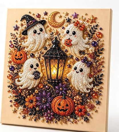 Halloween Diamond Painting Kits for Adults - Spooky Cute 3D DIY Fall Home Decor Wall Art
