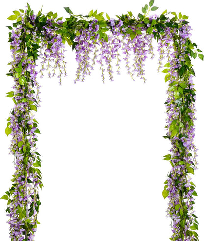 Rustic Artificial Wisteria Garland Silk Outdoor Decor Kit