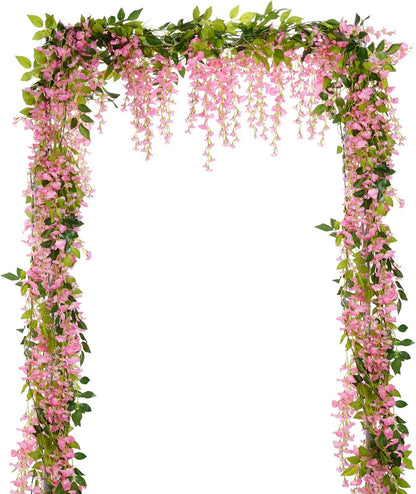Rustic Artificial Wisteria Garland Silk Outdoor Decor Kit