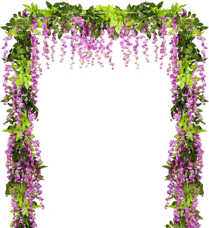 Rustic Artificial Wisteria Garland Silk Outdoor Decor Kit