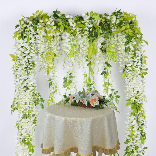 Rustic Artificial Wisteria Garland Silk Outdoor Decor Kit
