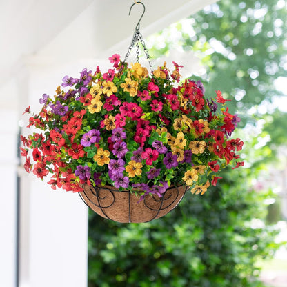 Elegant Artificial Hanging Flower Basket Home Decor Display