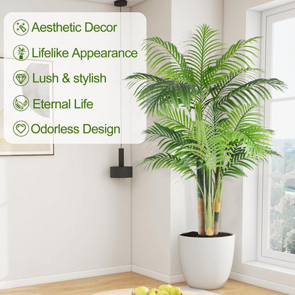 Natural Tall Triple Golden Cane Home Decor Arrangement