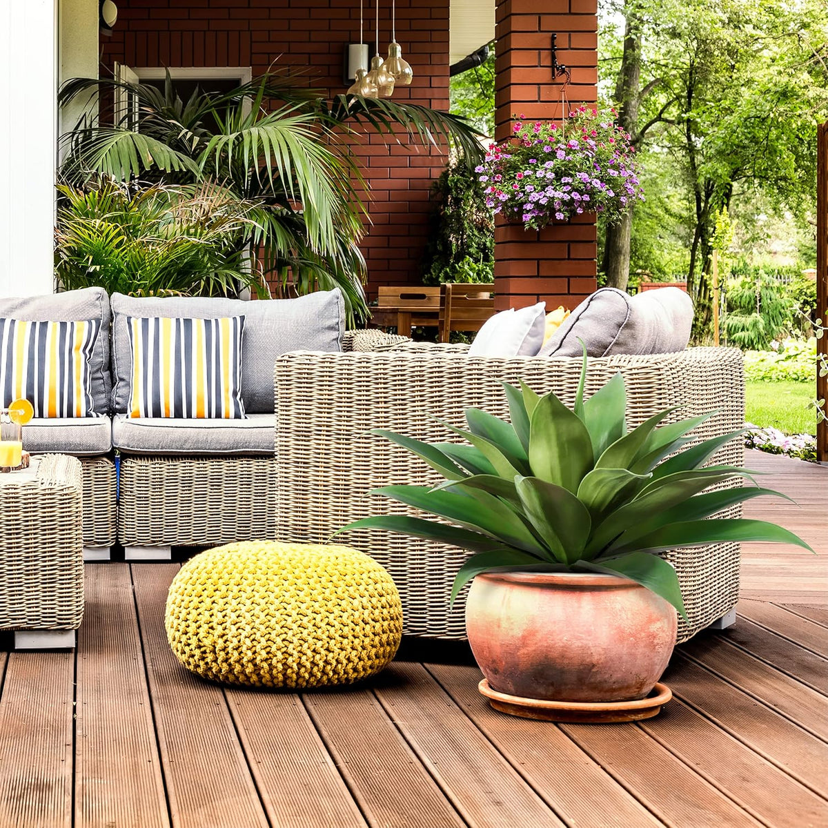 Serene Large Artificial Agave Succulent Home Decor Collection